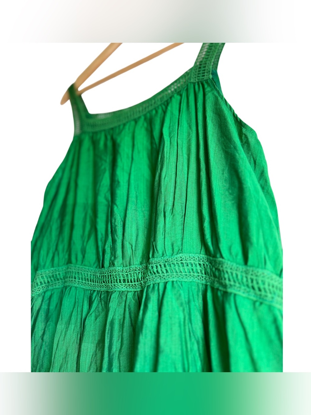 Green Ruffle Boho Maxi Dress - Picture 4 of 6